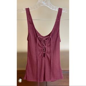 Project Social T (UO) | Lace-Up Ribbed Tank | XS